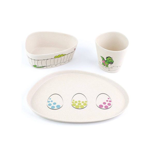 Dinosaur -3pcs Kids Dinnerware Set by Peterson Housewares & Artwares For Sale