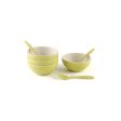 4 Small Bowls with Spoon set-Green by Peterson Housewares & Artwares Discount