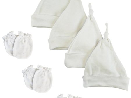 Unisex Knotted Caps and Mittens - 8 pc Set Online Sale