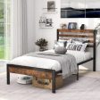 Full Queen Size Bed Frame with Charging Station and Storage Headboard-Twin Size Online now