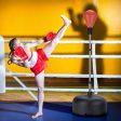 Adjustable Freestanding Punching Bag with Boxing Gloves-Red Cheap