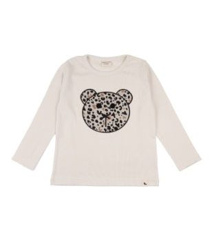 Turtledove Animal Jacquard Applique Bear Top Fashion