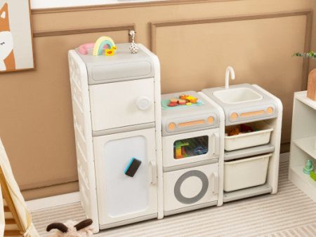 Multipurpose Toy Chest and Bookshelf with Magnetic Whiteboard-Gray Online now