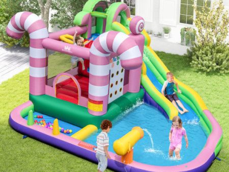 9-in-1 Inflatable Sweet Candy Water Slide Park For Sale