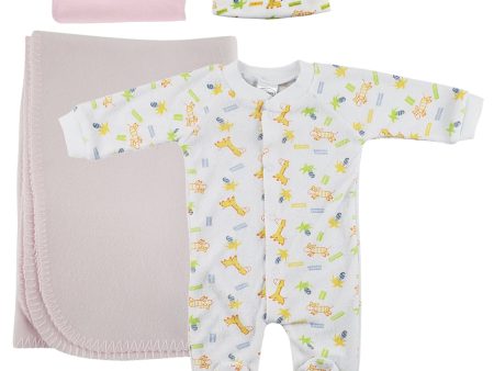 Girls Newborn Baby 4 Pc Layette Sets Cheap