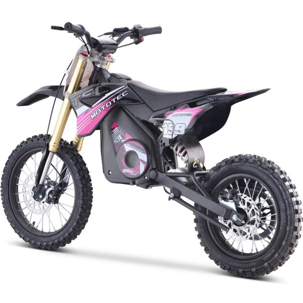 MotoTec 48v Pro Electric Dirt Bike 1600w Lithium Pink Cheap