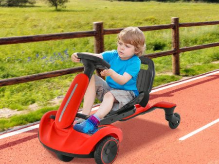 6V Kids Ride on Drift Car with 360° Spin and 2 Adjustable Heights-Red Supply