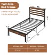 Full Queen Size Bed Frame with Charging Station and Storage Headboard-Twin Size Online now