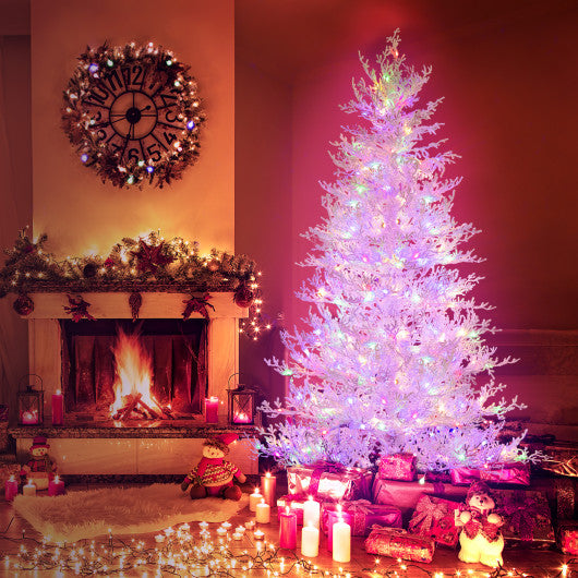 6 Feet Artificial Xmas Tree with 383 PE Branch Tips and 300 LED Lights For Discount