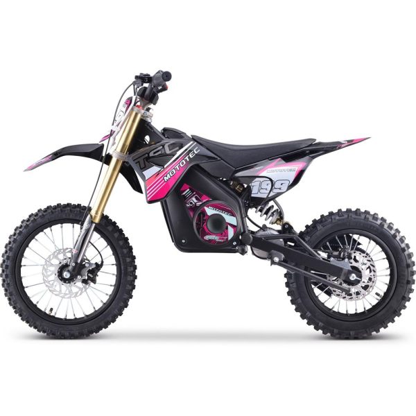 MotoTec 48v Pro Electric Dirt Bike 1600w Lithium Pink Cheap