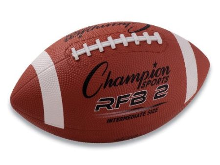 Champion Sports Rubber Sports Ball, For Football, Intermediate Size, Brown (RFB2) Discount