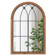 Arched Window Finished Mirror with Back Board-Natural Online Hot Sale