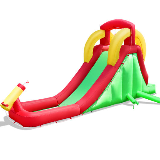 Inflatable Water Slide Bounce House with Climbing Wall Jumper and 480W Blower For Discount