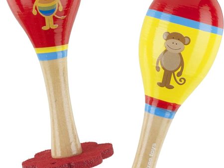 Orange Tree Toys Maracas Set Lion & Monkey For Cheap