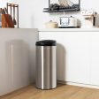 8 Gal Automatic Trash Can with Stainless Steel Frame Touchless Waste Bin-Silver Sale