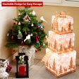 Set of 3 Lighted Christmas Gift Box with 100 Warm White Lights on Sale