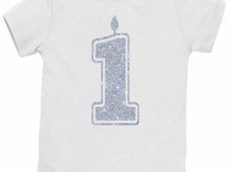 1 Silver First Birthday Shirt Fashion