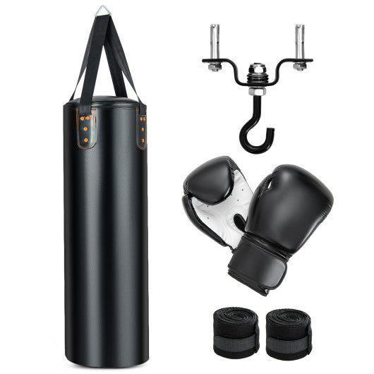 4-In-1 Hanging Punching Bag Set with Punching Gloves and Ceiling Hook For Discount