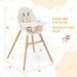 Baby High Chair with Dishwasher Safe Tray-Beige For Discount