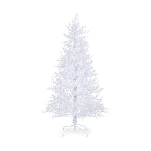 6 Feet Artificial Xmas Tree with 383 PE Branch Tips and 300 LED Lights For Discount