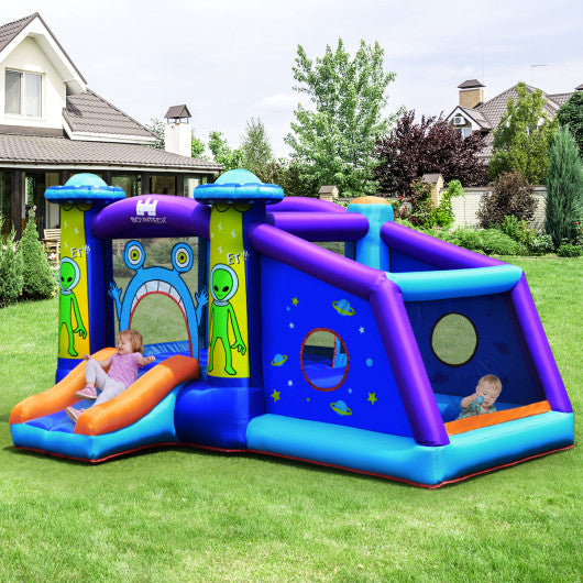 Castle Jumping Bouncer with Water Slide and 550W Blower For Discount