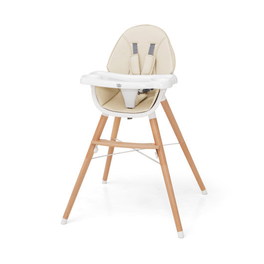 Baby High Chair with Dishwasher Safe Tray-Beige For Discount