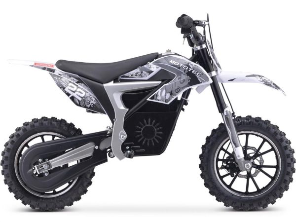 MotoTec 36v 500w Demon Electric Dirt Bike Lithium White For Sale