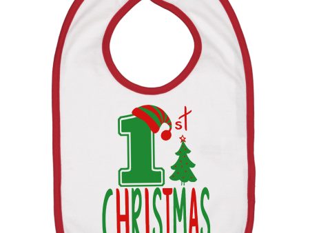 Baby Infant Red Green Christmas Bib Fashion