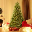 6 7 FT Artificial Christmas Tree with Pine Cones and Adjustable Brightness-7 ft Online