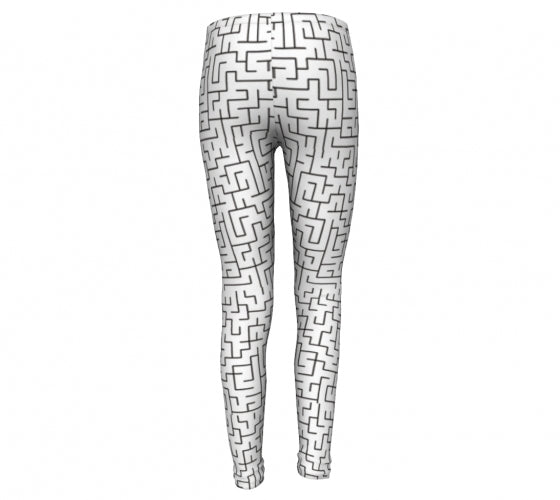 A- Maze me, super stretch Eco friendly poly fiber performance Leggings by Stardust Fashion