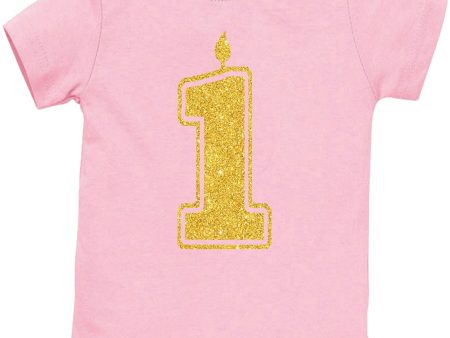 1 Gold First Birthday Shirts Cheap