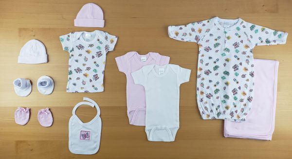 Newborn Girls 10 Pc Baby Shower Gift Set on Sale