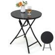 23 Inch Round Bistro Table with Tempered Glass Tabletop Online Hot Sale