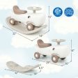 Convertible Rocking Horse and Sliding Car with Detachable Balance Board-White on Sale