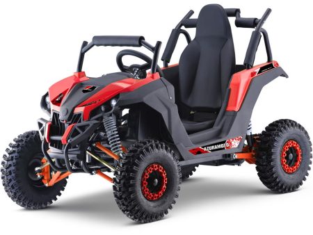 MotoTec Raider Kids UTV 48v 1200w Full Suspension Red For Cheap