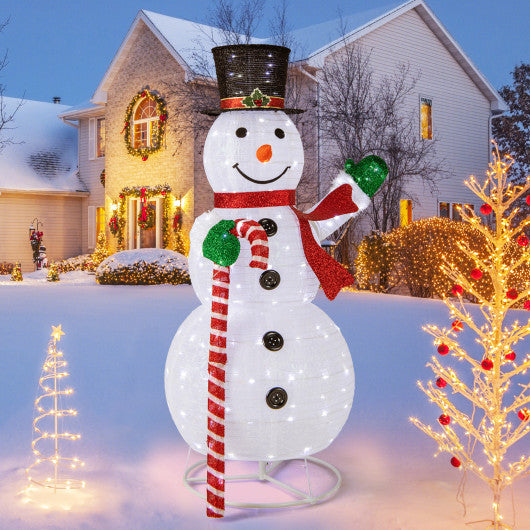 5 Feet Pop-up Christmas Snowman with 180 LED Lights Discount