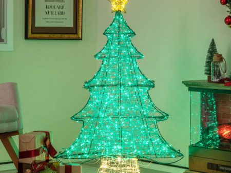 4 Feet Lighted Artificial Christmas Tree with 520 LED Lights and Top Star For Cheap