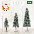 Pre-Lit Christmas Tree Set of 3 - Snowy and Slim Discount