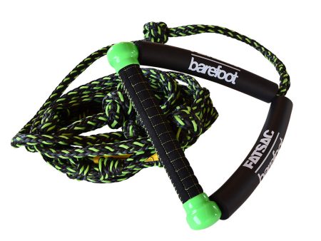 FATSAC 25 Wake Surf Rope  Handle Combo - Green  Black [M1035-C] Online Hot Sale