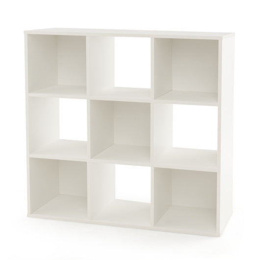 Wooden Kids Bookcase with Storage Cubbies and Anti-toppling Devices-White For Cheap