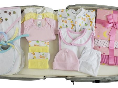 Girls 20 pc Baby Clothing Starter Set with Diaper Bag Discount