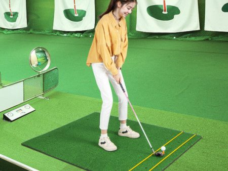 Artificial Turf Mat for Indoor and Outdoor Golf Practice Includes 2 Rubber Tees and 2 Alignment Sticks-27mm Online Hot Sale