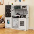 Toddler Pretend Play Kitchen for Boys and Girls 3-6 Years Old-White Hot on Sale