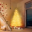 6 Feet Artificial Xmas Tree with 383 PE Branch Tips and 300 LED Lights For Discount