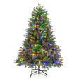 5 6 7 Feet Pre-lit Artificial Christmas Tree with Branch Tips and LED Lights-5 ft Sale