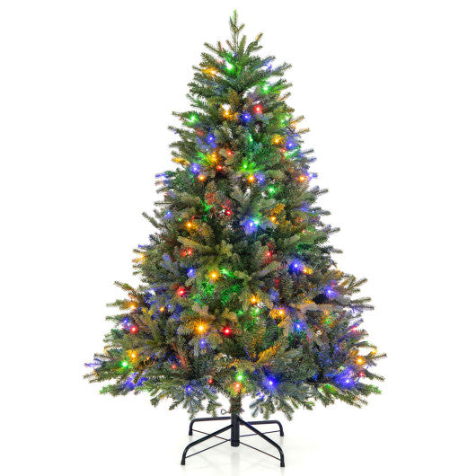 5 6 7 Feet Pre-lit Artificial Christmas Tree with Branch Tips and LED Lights-5 ft Sale