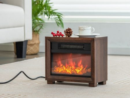 Mini Wooden Space Tabletop Fireplace with Realistic Flame Effect Online now