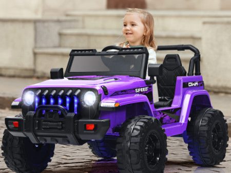 12V Kids Ride-on Jeep Car with 2.4 G Remote Control-Purple Online Sale