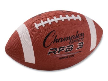 Champion Sports Rubber Sports Ball, For Football, Junior Size, Brown (RFB3) Discount