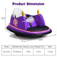 12V Electric Kids Ride On Bumper Car with Flashing Lights for Toddlers-Purple Fashion